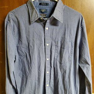 Blue and White Button Down Shirt - Large